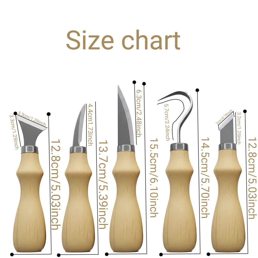 ชุดเครื่องมือแกะสลักไม้ 5 ชิ้น - Wood Chisel Set บทวิจารณ์และราคา